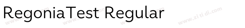 RegoniaTest Regular字体转换